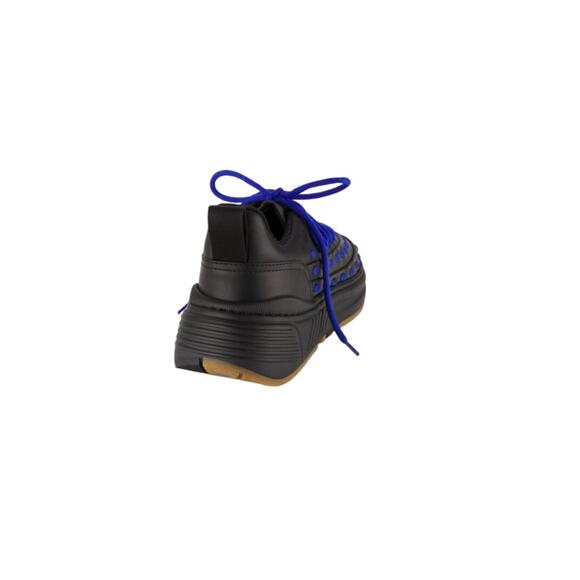 $995 NIB Bottega Veneta Leather Blue & Black Low Top Sneakers Shoes 40(7) main image 4